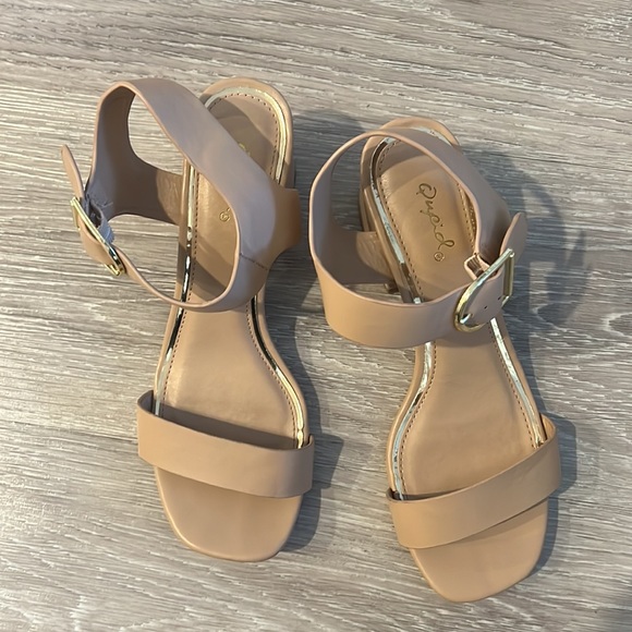 Tan Open Toe Heels - Picture 8 of 10